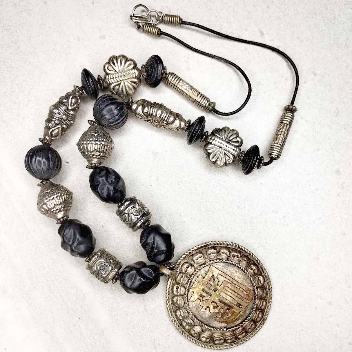 Antique-Look Pendant with Beads