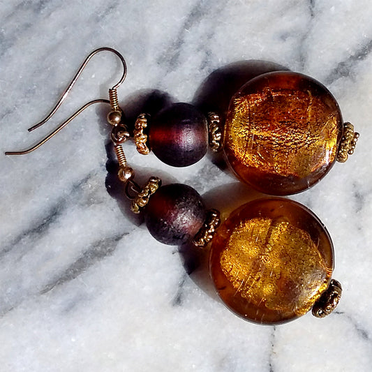 Eco Up-cycled Glass Statement Earrings