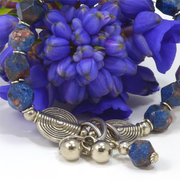 Blue Malaysian Jade Gemstone Bracelet